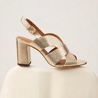 Sandale n°55 - Or Blanc