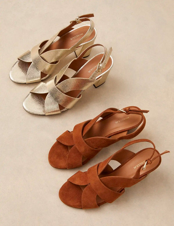 Sandale n°55 - Or Blanc