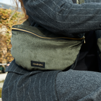 Custine - Military Green Corduroy - Banane en Velours côtelé