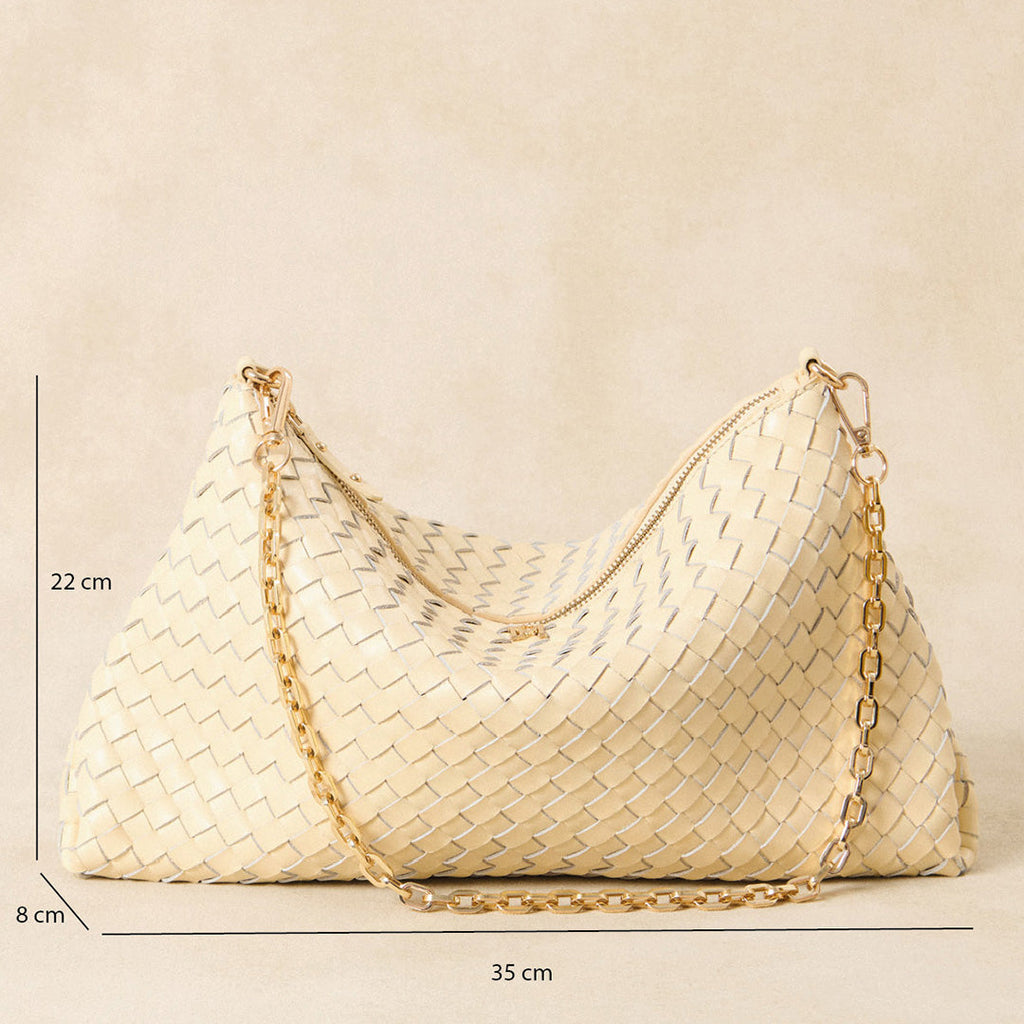 Sac XL tressé Serion Violette - Blé