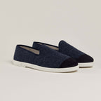 Chausson en laine, bleu marine - Homme