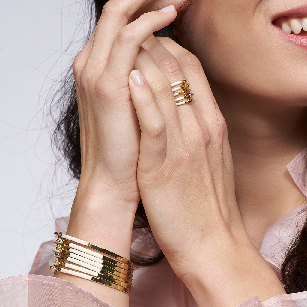 Bracelet Lily - Blanc sable