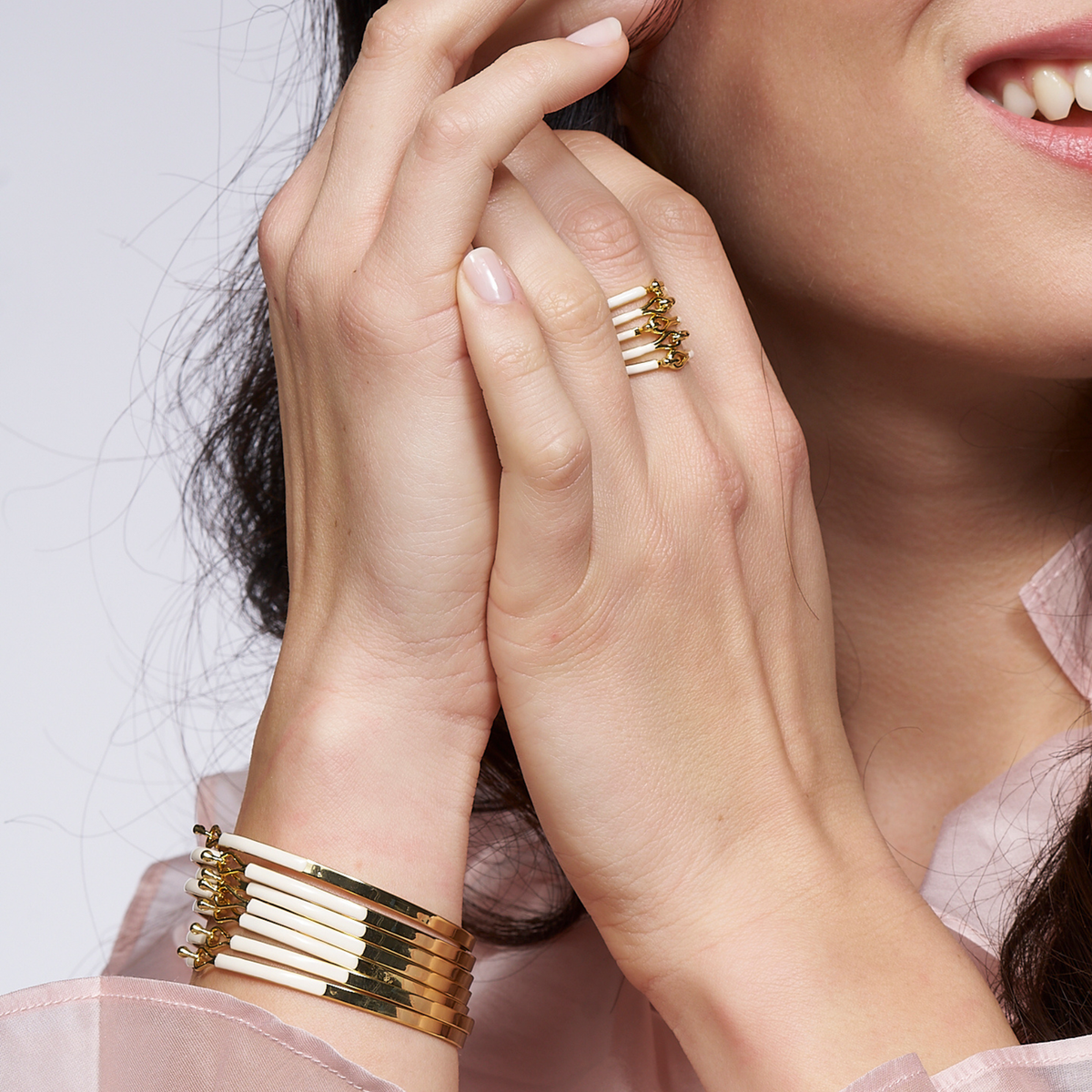 Bracelet Lily - Blanc sable