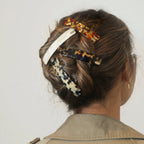 Barrette acétate 9 cm - Nacre Ecru