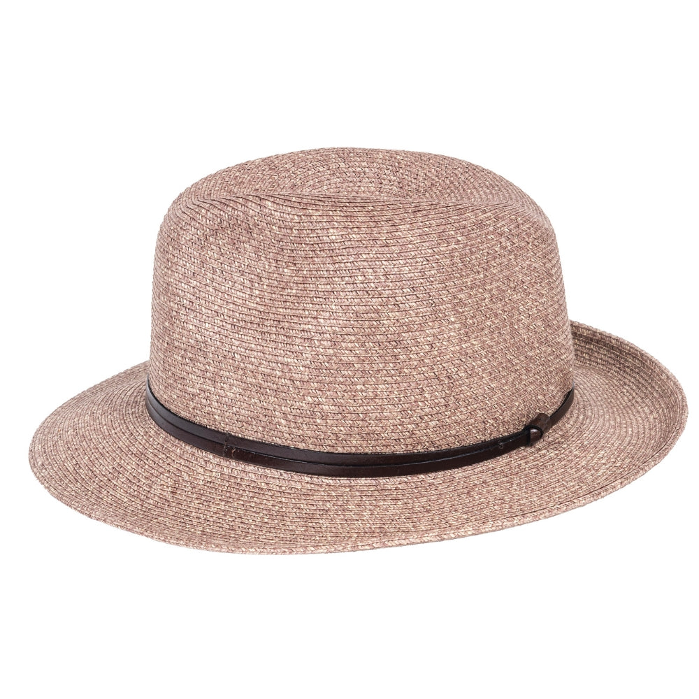 Chapeau Papier et Lien Cuir - Cacao