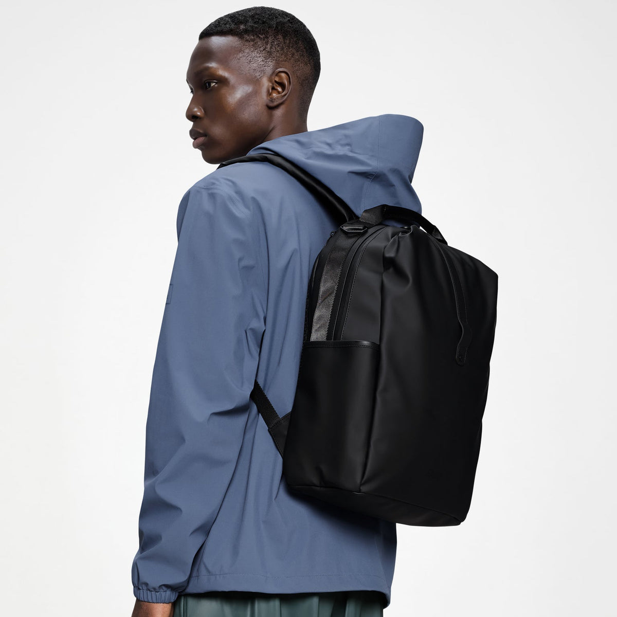 Clip Front Backpack - Black