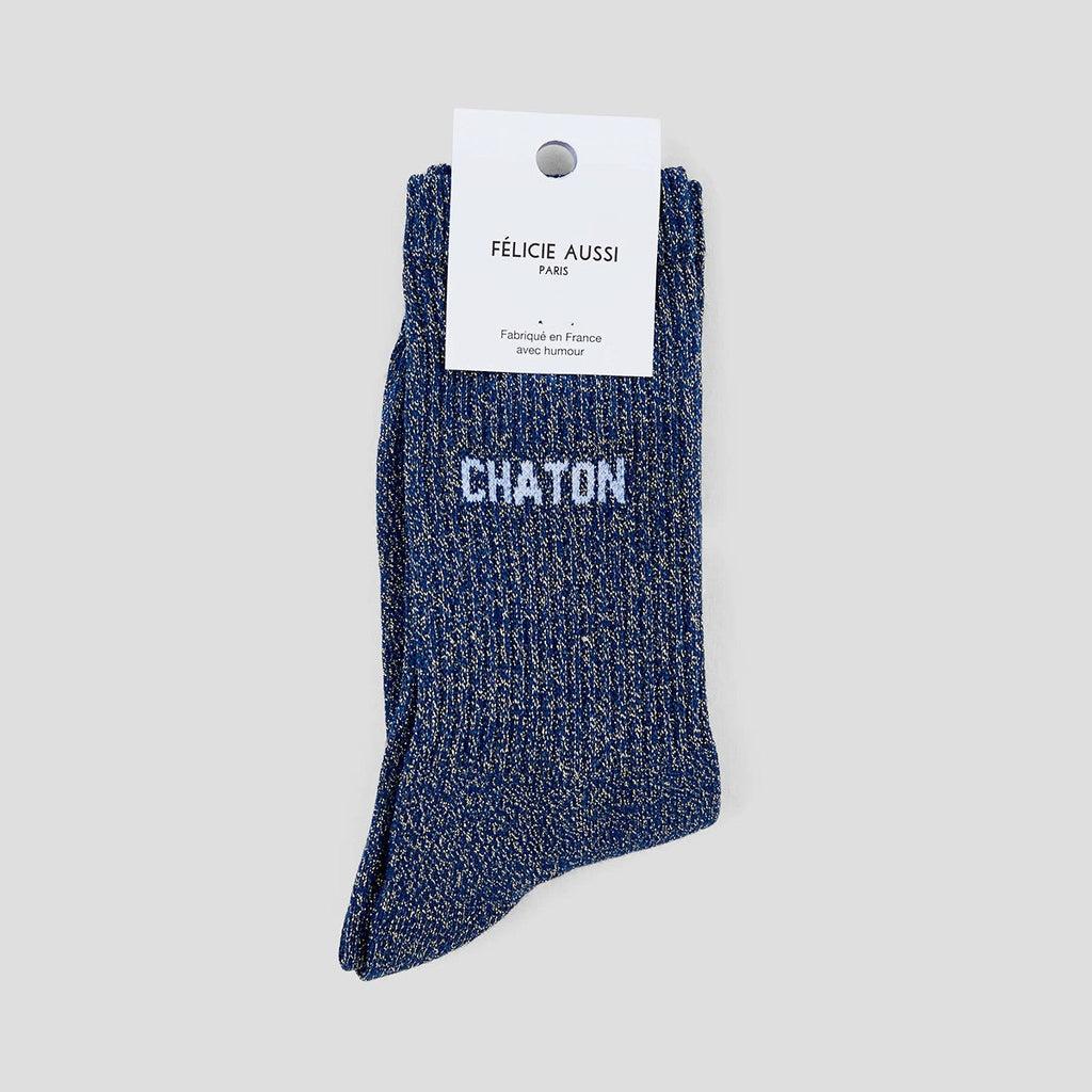 Chaton - Chaussettes paillettes Marine
