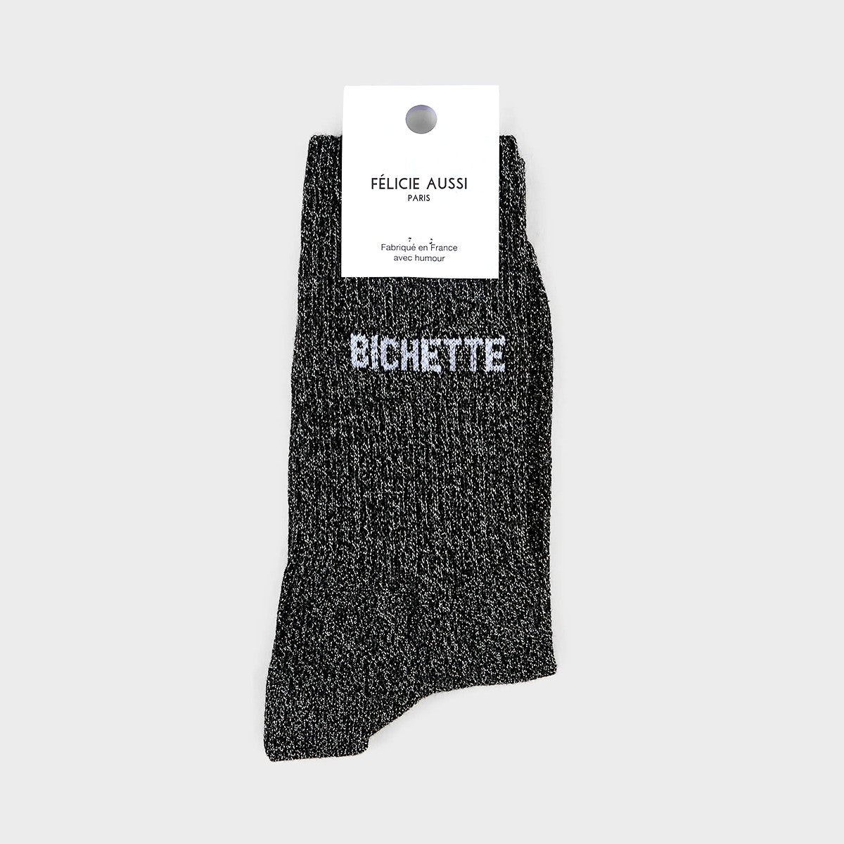 Bichette - Chaussettes pailletés Noir