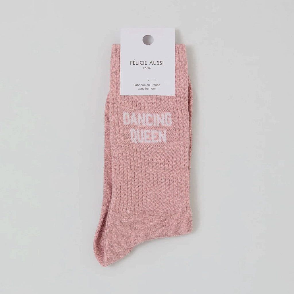 Dancing Queen - Chaussettes paillettes Rose