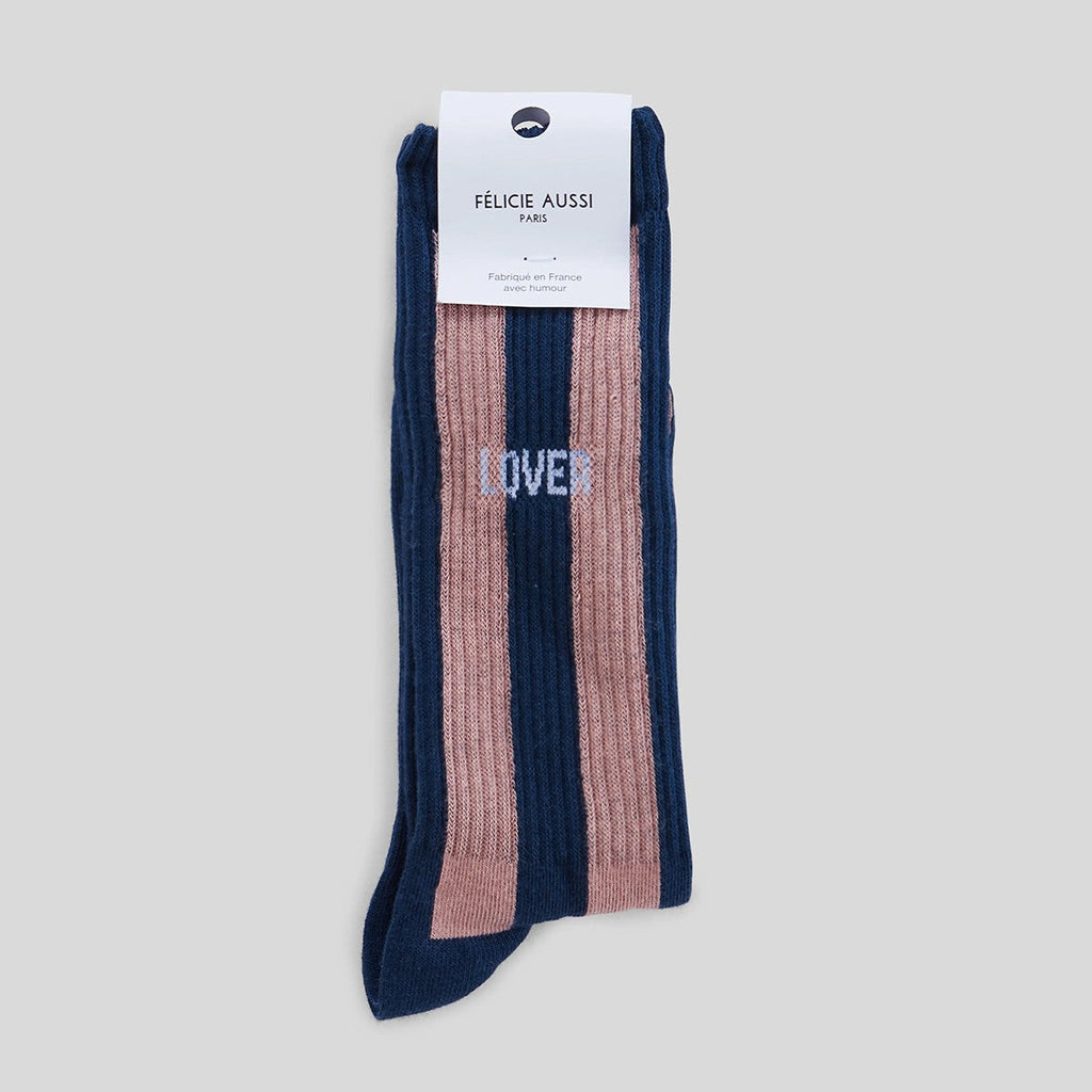 LOVER - Chaussettes Marine rose
