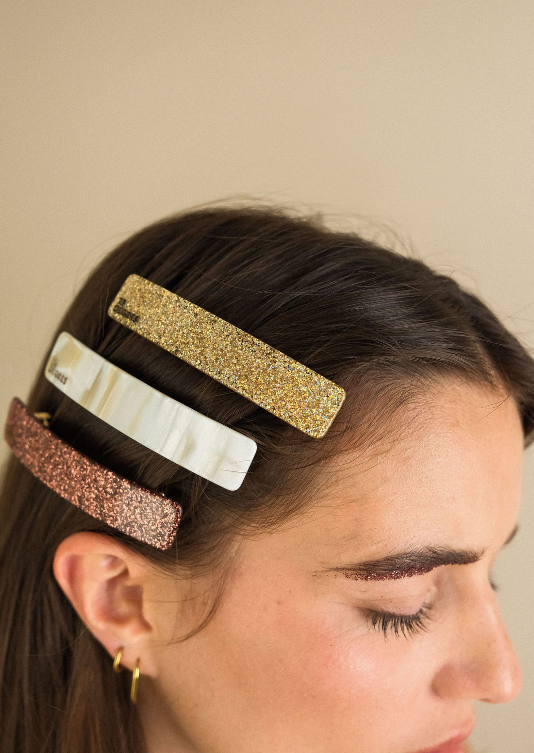 Barrette PAIBOR MIDNIGHT GLOW - clic-clac 9 cm
