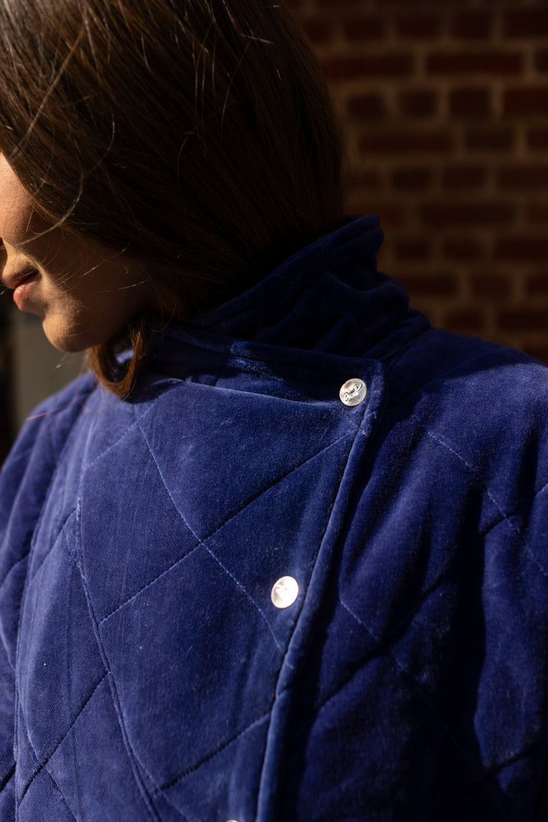 Kapuro - Veste - velours lisse Indigo