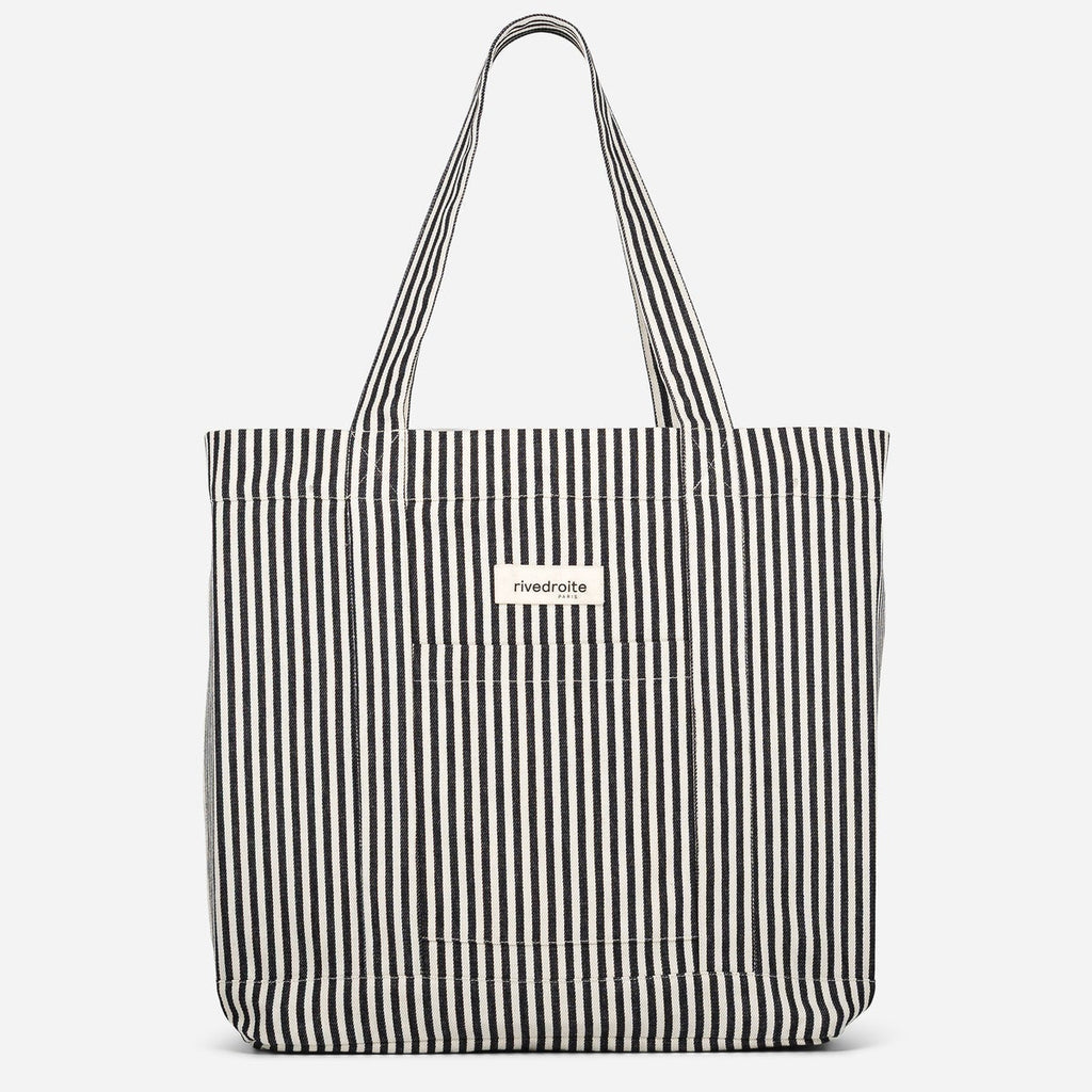 Amelot - Rayé Noir - Coton recyclé
