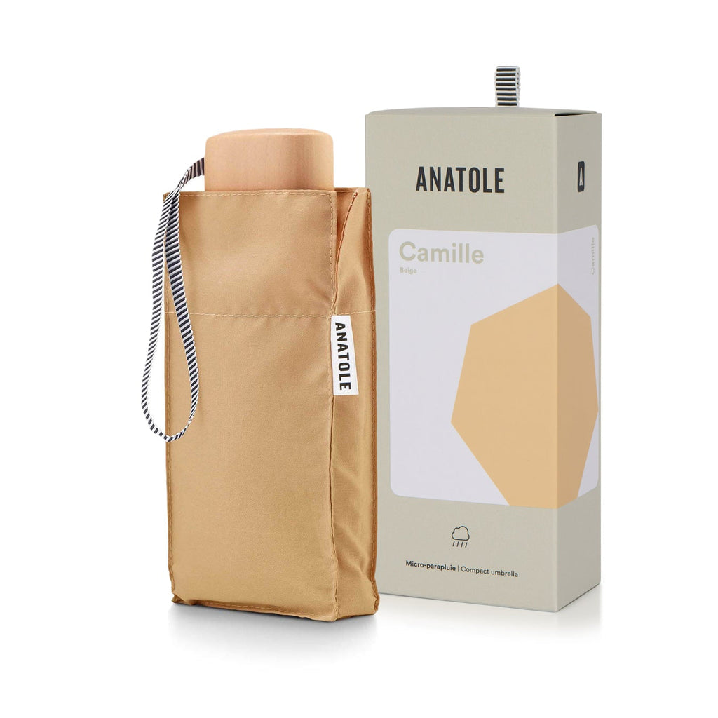 Camille - Mini parapluie beige crème – micro & solide