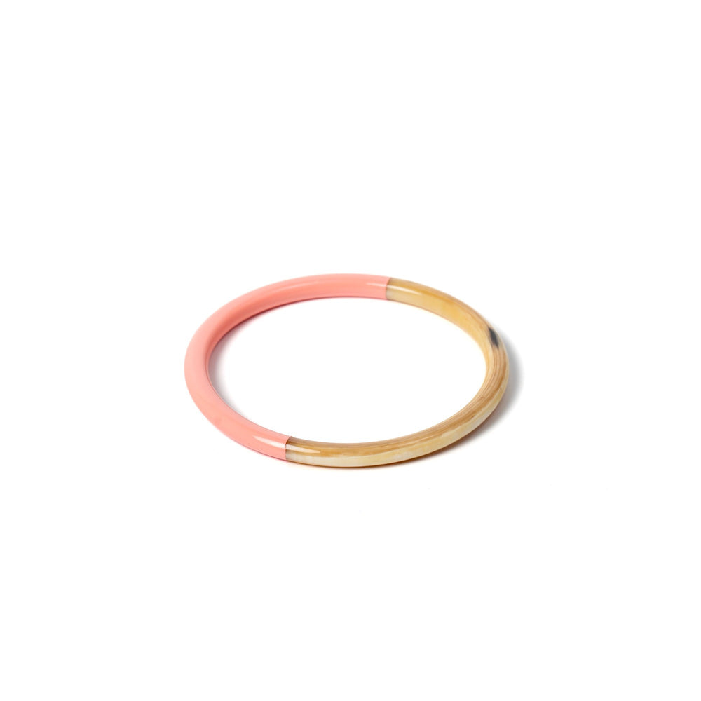 Joe Fin à l'unité - Chamallow - bracelet en corne bicolore