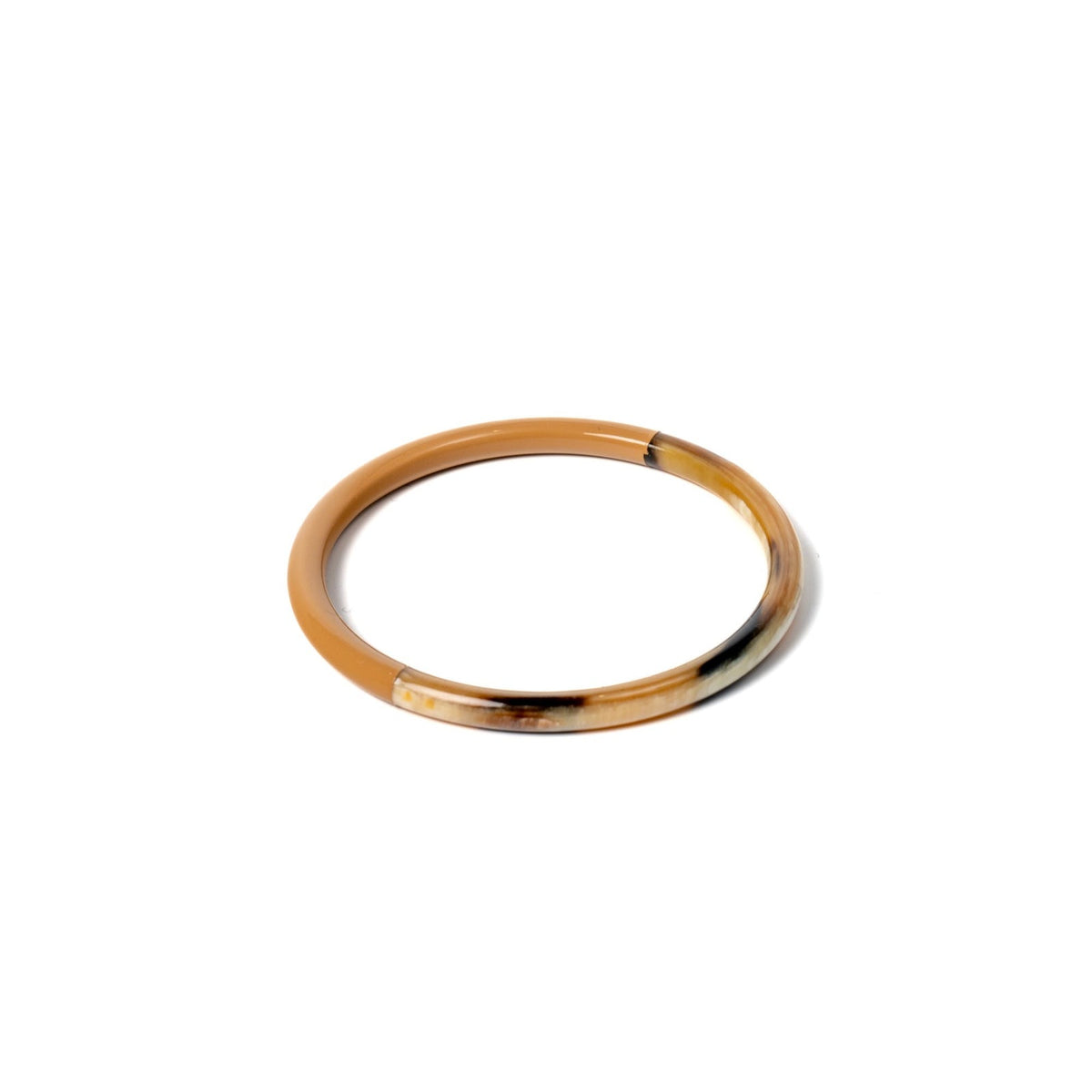 Joe Fin à l'unité - Fauve - bracelet en corne bicolore