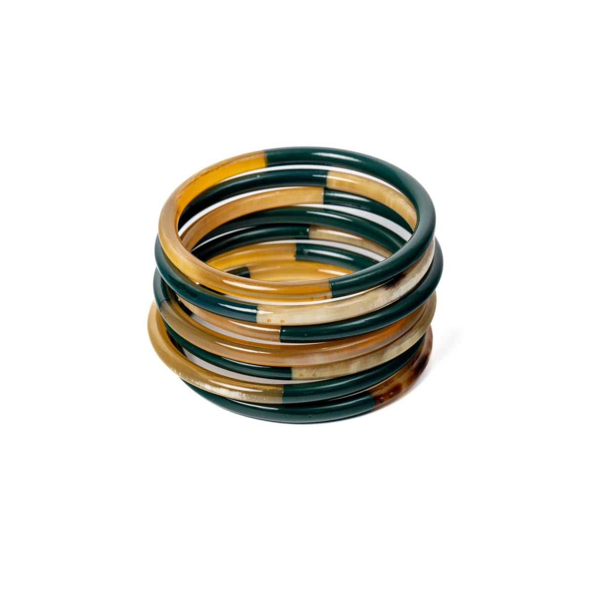 Joe Fin à l'unité - Amazone - bracelet en corne bicolore