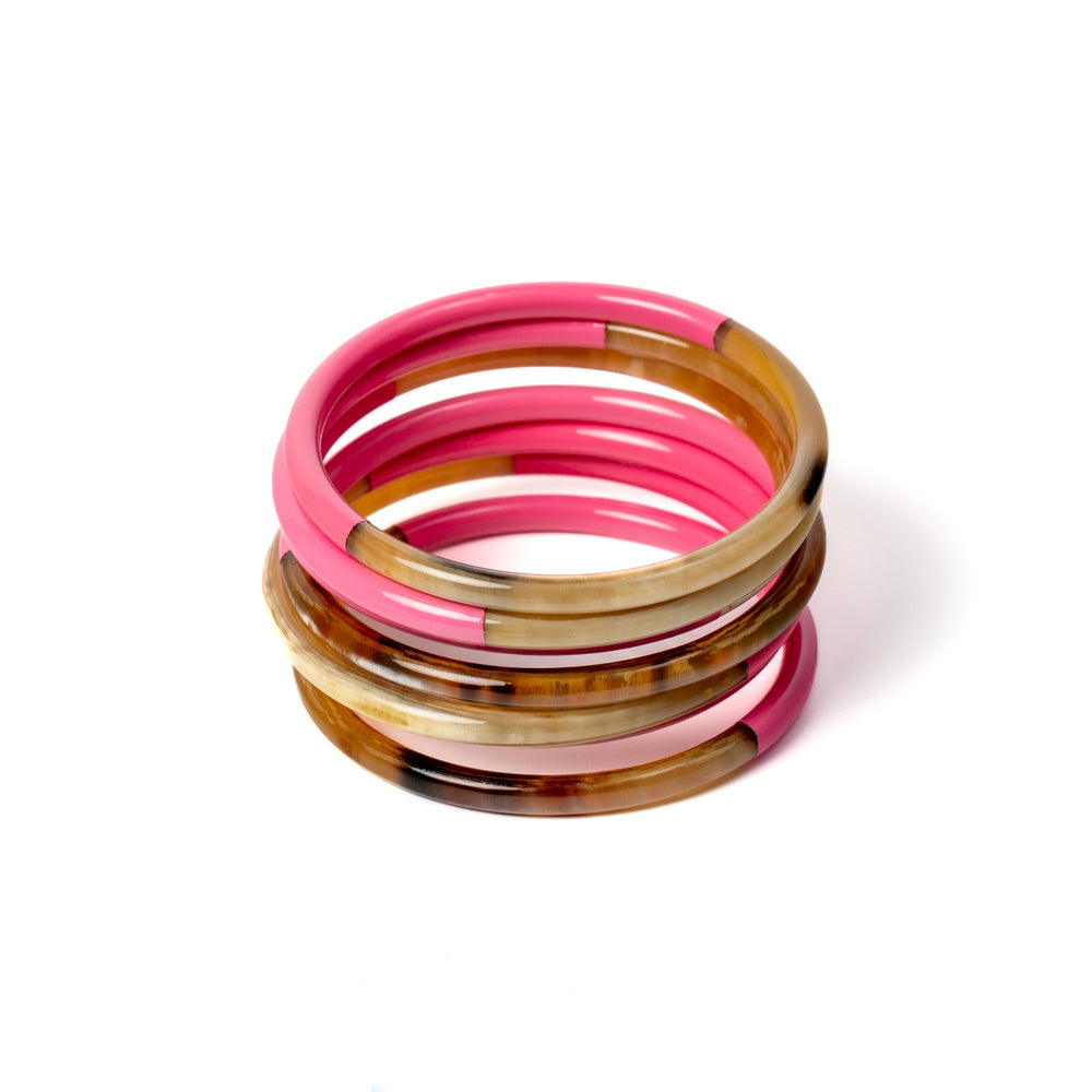 Joe Fin à l'unité - Malabar - bracelet en corne bicolore