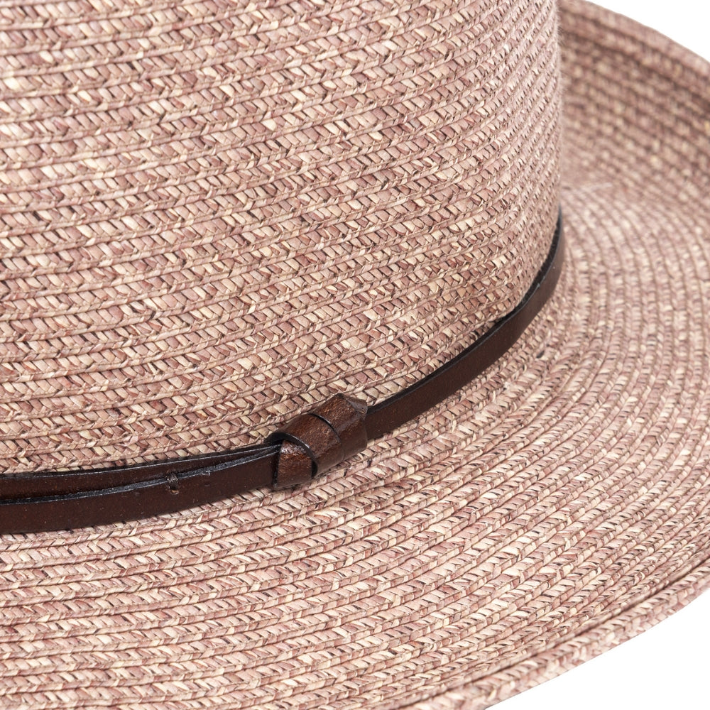 Chapeau Papier et Lien Cuir - Cacao