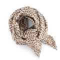 Grand Foulard Bianca - Leopard Greige