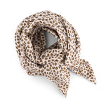 Grand Foulard Bianca - Leopard Greige