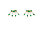 Green Ventaglio Or - Boucles d'oreilles