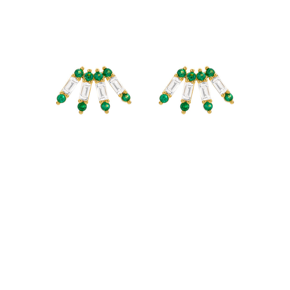 Green Ventaglio Or - Boucles d'oreilles