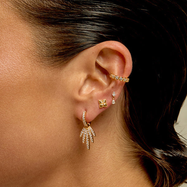 Sweet Lotus Or - Boucles d'oreilles
