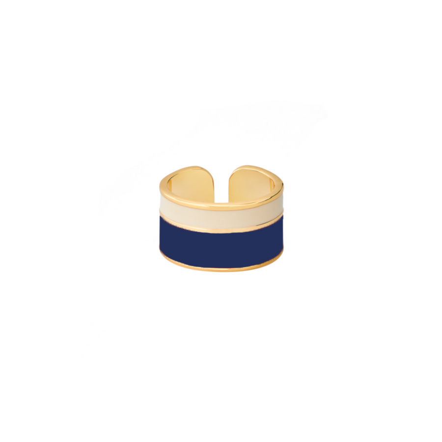 Bague Vaporetto - Navy & Blanc Sable