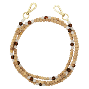 Bandoulier ARIELLE Blanc-Marron Sparkle