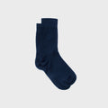 CBA03 Chaussettes unies en bambou - Marine - Homme