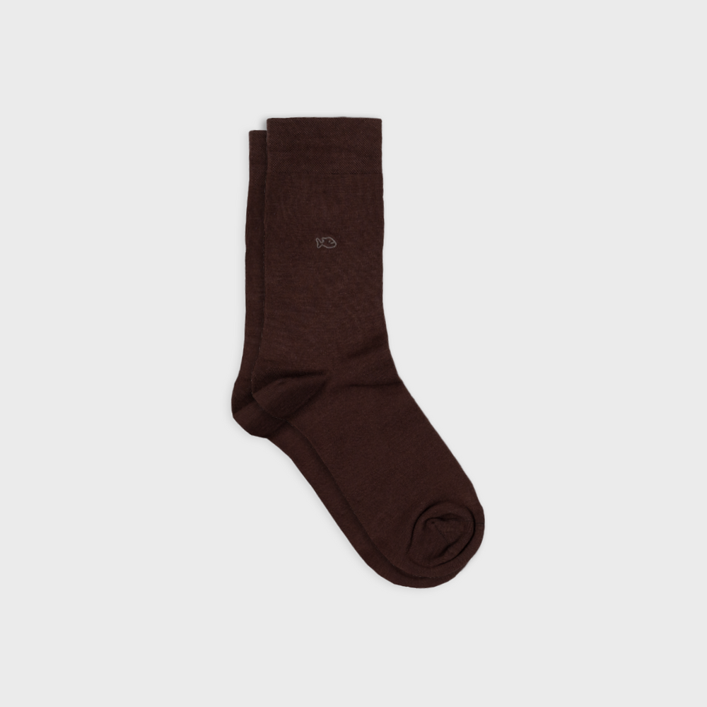 CBA09 Chaussette Coton Marron - Homme