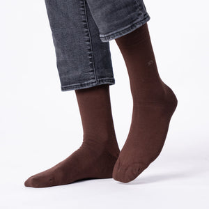 CBA09 Chaussette Coton Marron - Homme