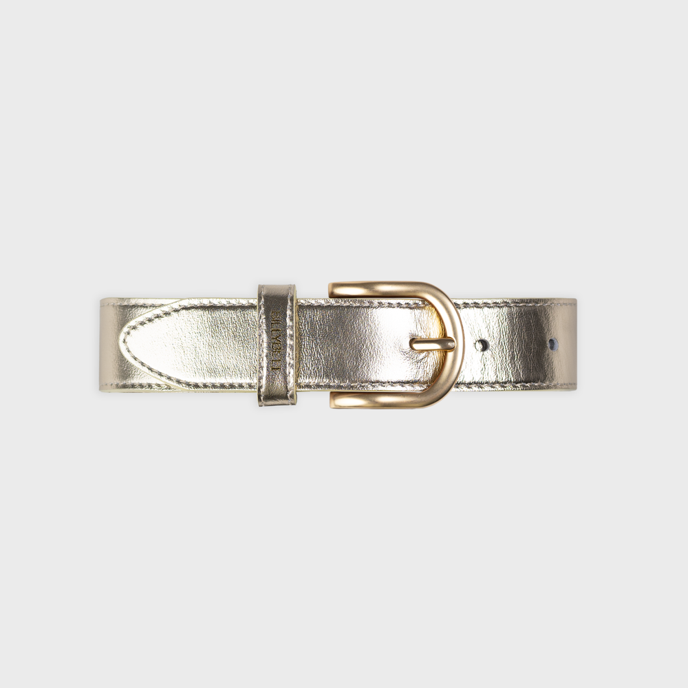 CFC01 - Ceinture femme en cuir unie - Gold