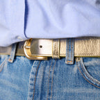 CFC01 - Ceinture femme en cuir unie - Gold