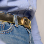 CFC01 - Ceinture femme en cuir unie - Gold