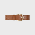 CFC04 - Ceinture femme en cuir unie - Marron