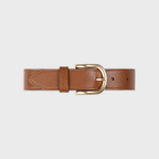 CFC04 - Ceinture femme en cuir unie - Marron