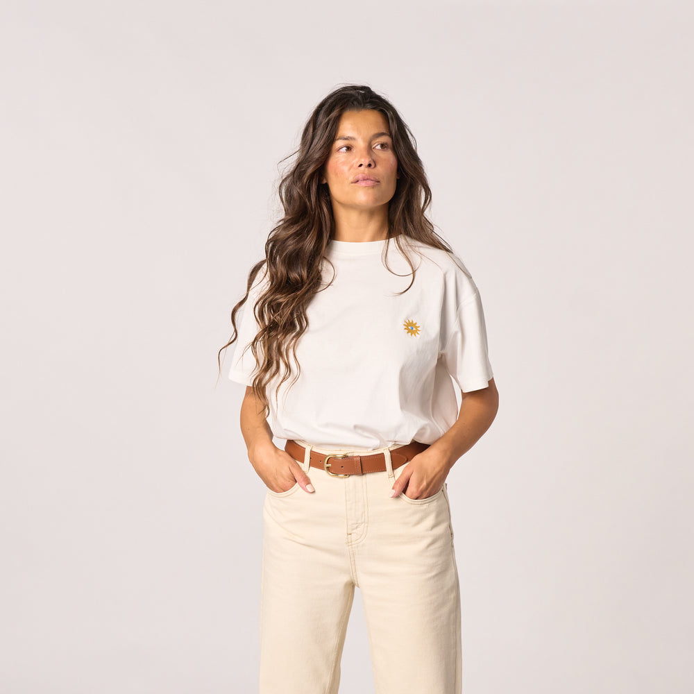 CFC04 - Ceinture femme en cuir unie - Marron