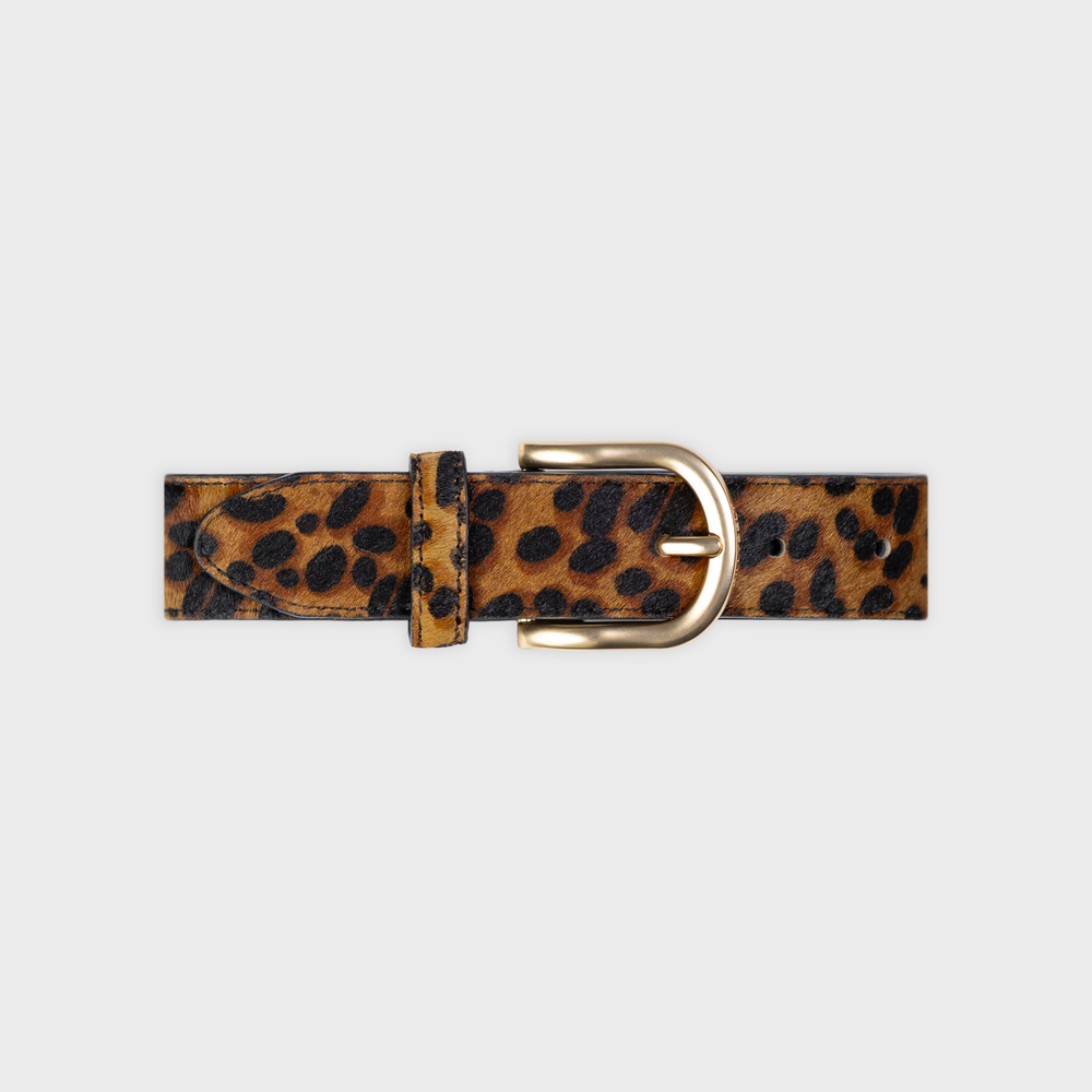 CFC05- Ceinture femme en cuir unie - Léopard