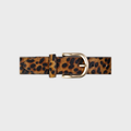 CFC05- Ceinture femme en cuir unie - Léopard