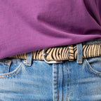 CFC06 - Ceinture femme en cuir unie - Zebre