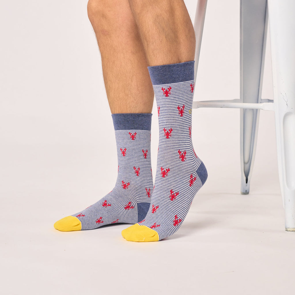 CHA17 - Chaussettes animaux en coton peigné - Homme