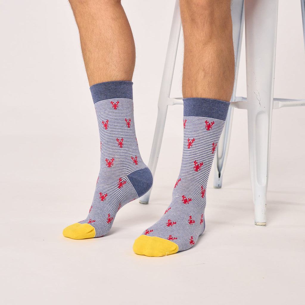 CHA17 - Chaussettes animaux en coton peigné - Homme