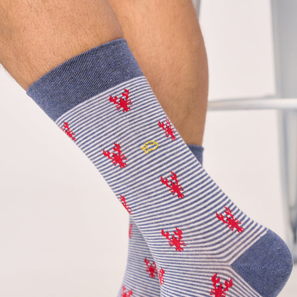 CHA17 - Chaussettes animaux en coton peigné - Homme