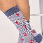 CHA17 - Chaussettes animaux en coton peigné - Homme