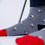 CHA22 - Chaussettes en coton peigné animaux - Goéland - Homme