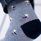 CHA22 - Chaussettes en coton peigné animaux - Goéland - Homme