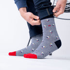 CHA22 - Chaussettes en coton peigné animaux - Goéland - Homme