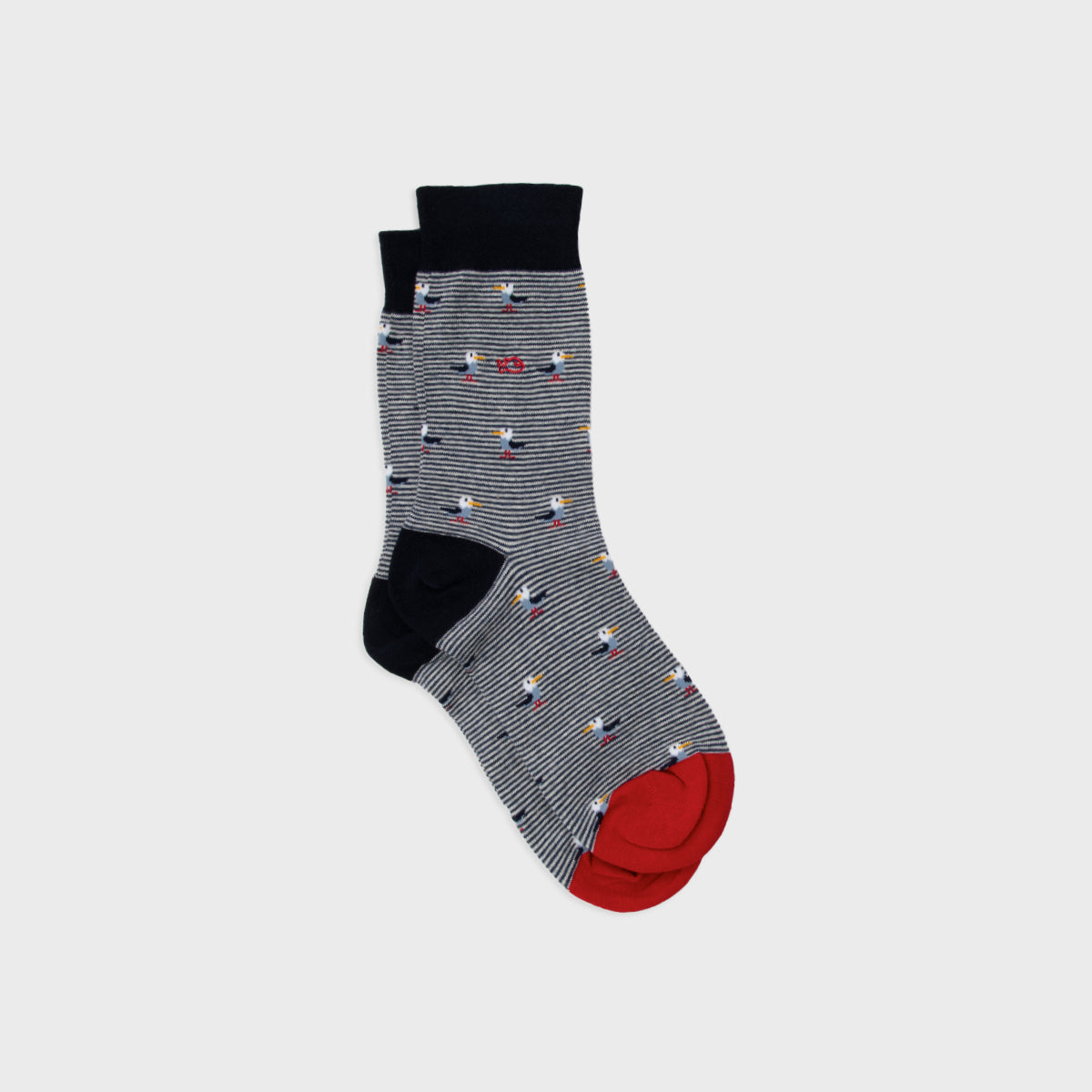 CHA22 - Chaussettes en coton peigné animaux - Goéland - Homme